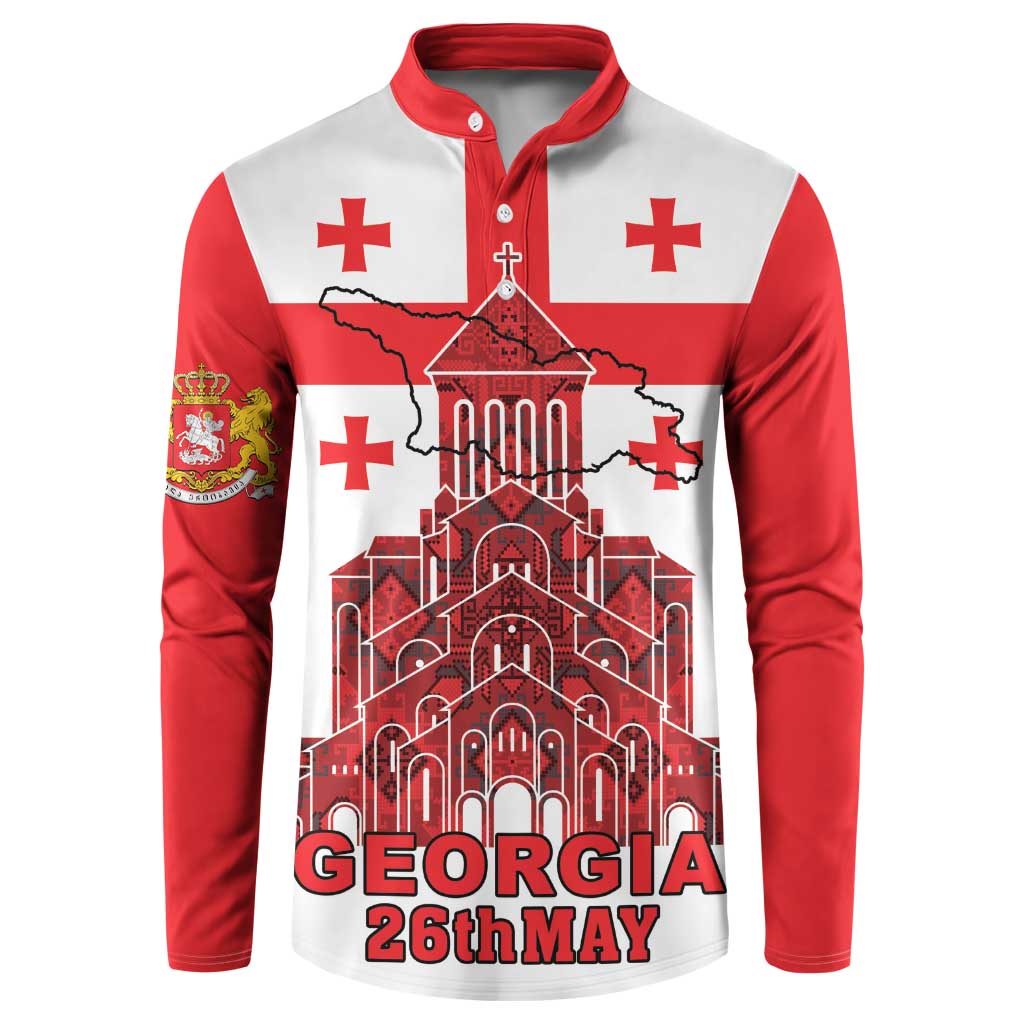 Georgia Independence Day Button Sweatshirt Sameba Dzala Ertobashia