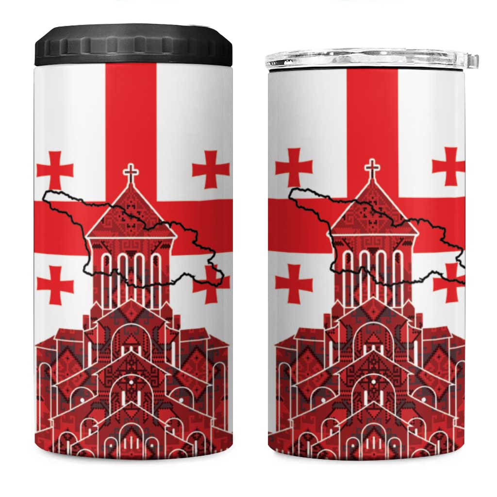 Georgia Independence Day 4 in 1 Can Cooler Tumbler Sameba Dzala Ertobashia