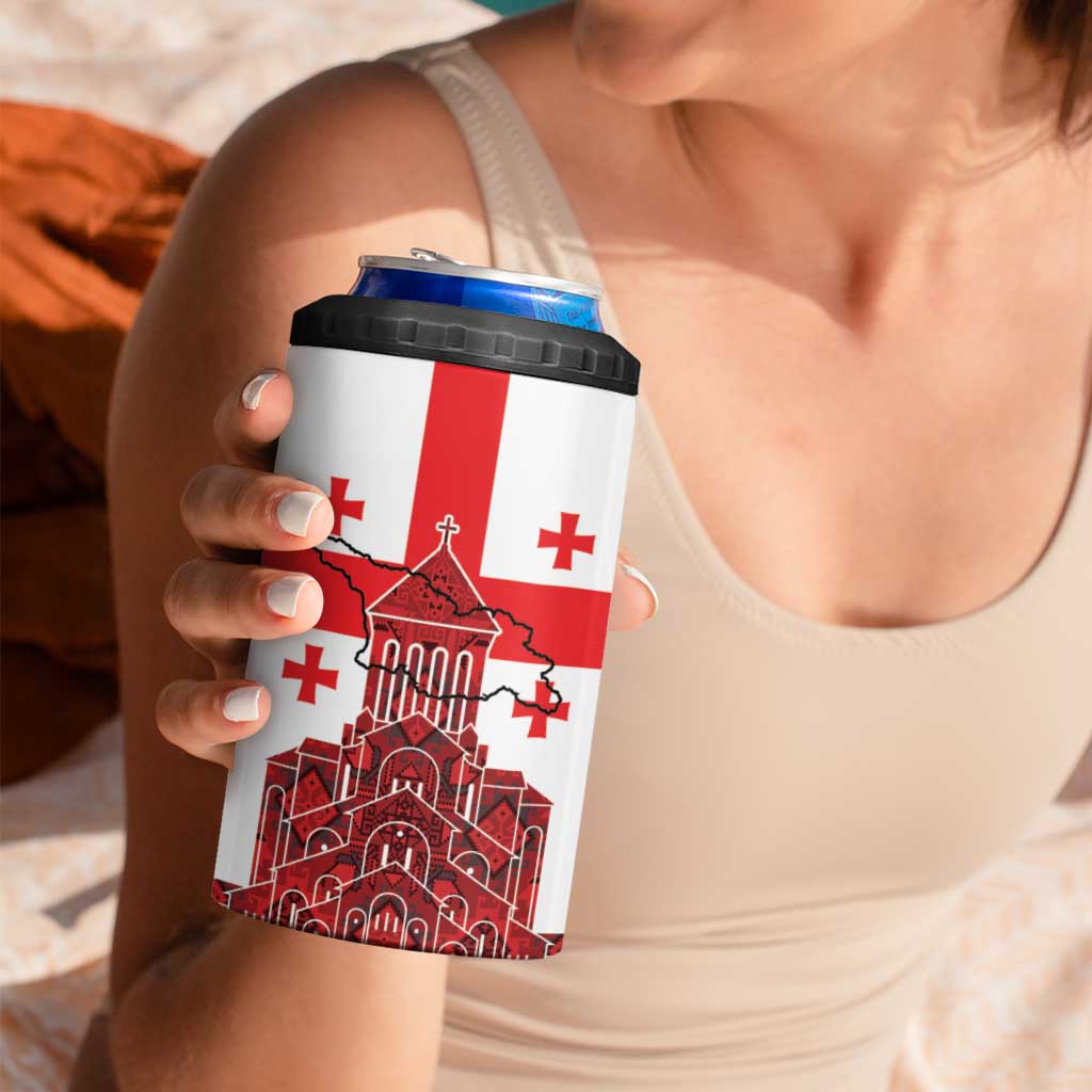 Georgia Independence Day 4 in 1 Can Cooler Tumbler Sameba Dzala Ertobashia