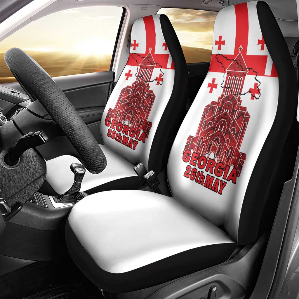 Georgia Independence Day Car Seat Cover Sameba Dzala Ertobashia