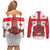 Georgia Independence Day Couples Matching Off Shoulder Short Dress and Long Sleeve Button Shirt Sameba Dzala Ertobashia