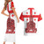 Georgia Independence Day Couples Matching Short Sleeve Bodycon Dress and Hawaiian Shirt Sameba Dzala Ertobashia