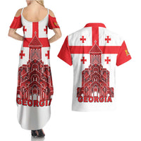 Georgia Independence Day Couples Matching Summer Maxi Dress and Hawaiian Shirt Sameba Dzala Ertobashia
