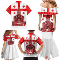Georgia Independence Day Family Matching Mermaid Dress and Hawaiian Shirt Sameba Dzala Ertobashia