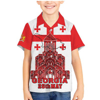 Georgia Independence Day Family Matching Mermaid Dress and Hawaiian Shirt Sameba Dzala Ertobashia