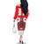 Georgia Independence Day Family Matching Off The Shoulder Long Sleeve Dress and Hawaiian Shirt Sameba Dzala Ertobashia