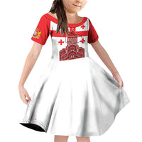 Georgia Independence Day Family Matching Off Shoulder Short Dress and Hawaiian Shirt Sameba Dzala Ertobashia