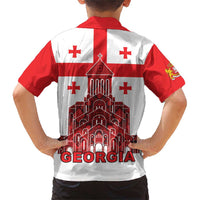 Georgia Independence Day Family Matching Short Sleeve Bodycon Dress and Hawaiian Shirt Sameba Dzala Ertobashia