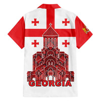Georgia Independence Day Family Matching Short Sleeve Bodycon Dress and Hawaiian Shirt Sameba Dzala Ertobashia