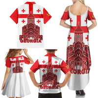 Georgia Independence Day Family Matching Summer Maxi Dress and Hawaiian Shirt Sameba Dzala Ertobashia
