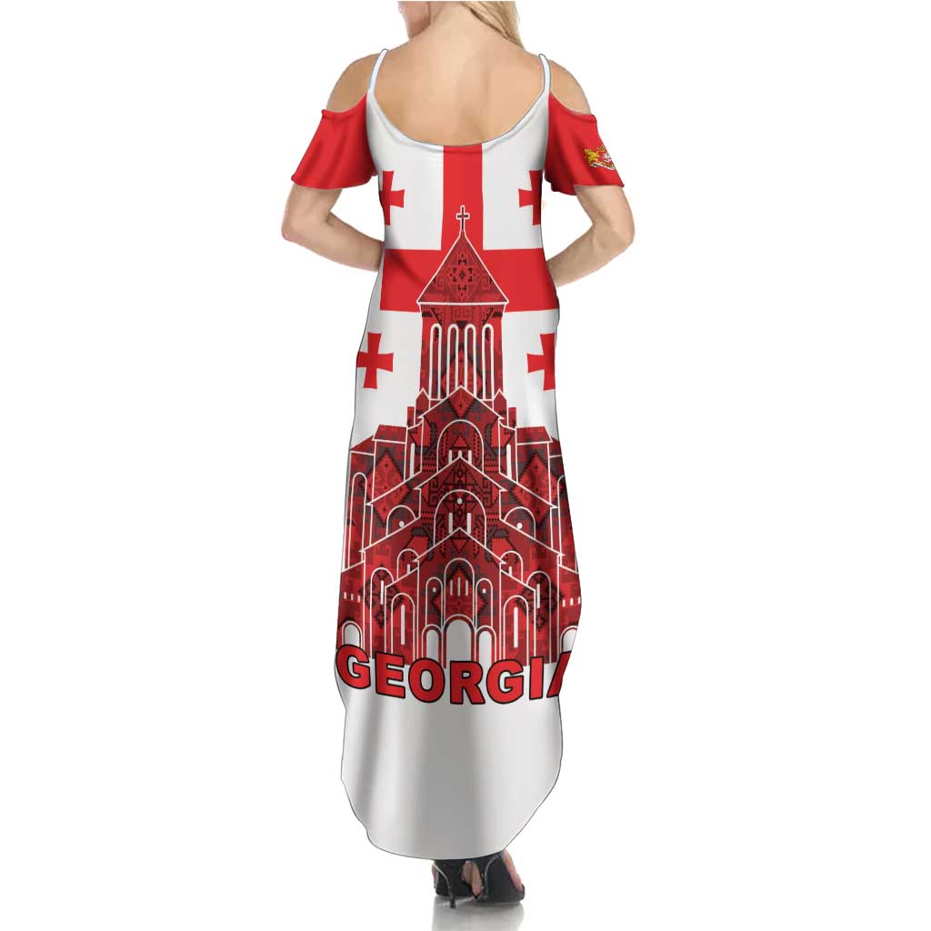 Georgia Independence Day Family Matching Summer Maxi Dress and Hawaiian Shirt Sameba Dzala Ertobashia