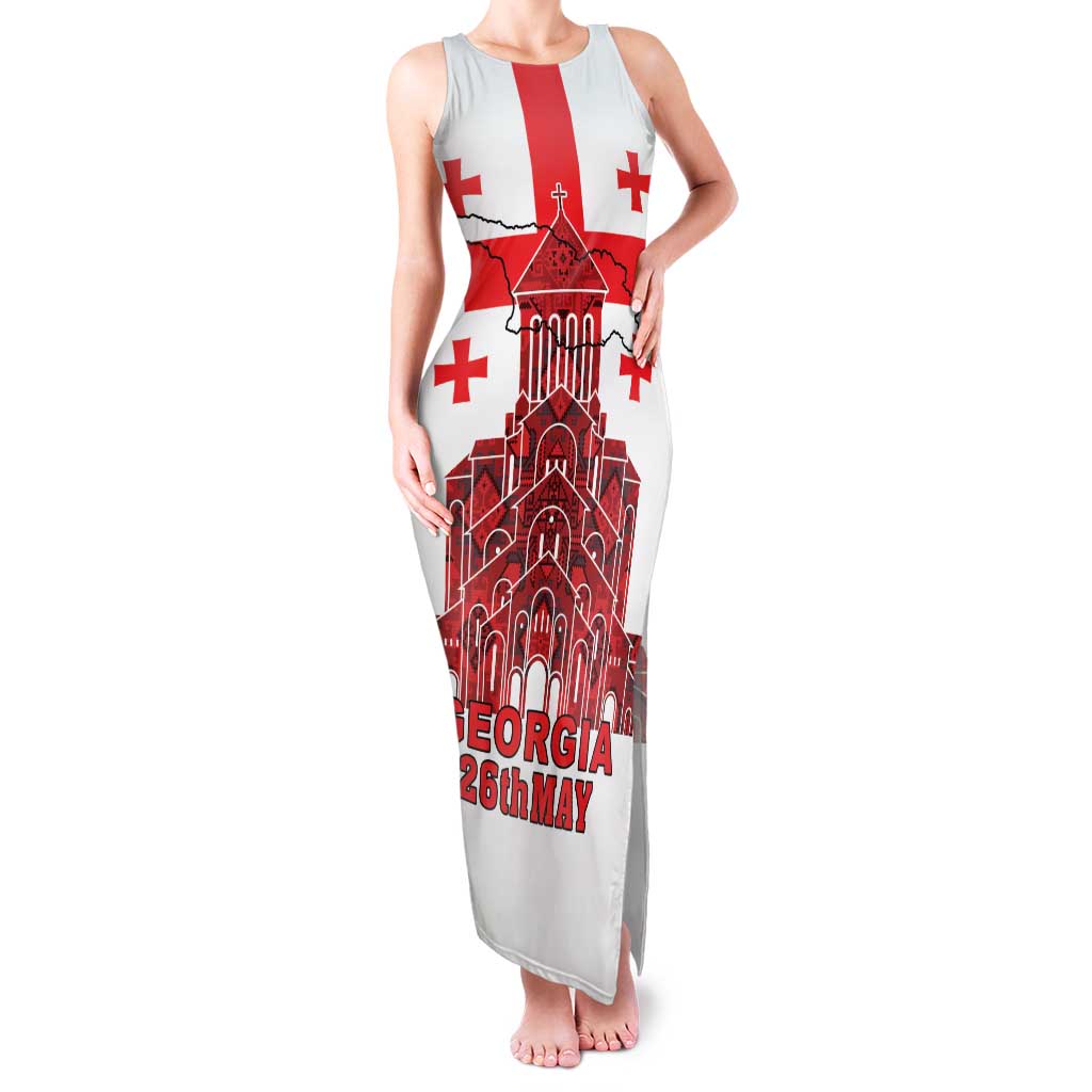 Georgia Independence Day Family Matching Tank Maxi Dress and Hawaiian Shirt Sameba Dzala Ertobashia