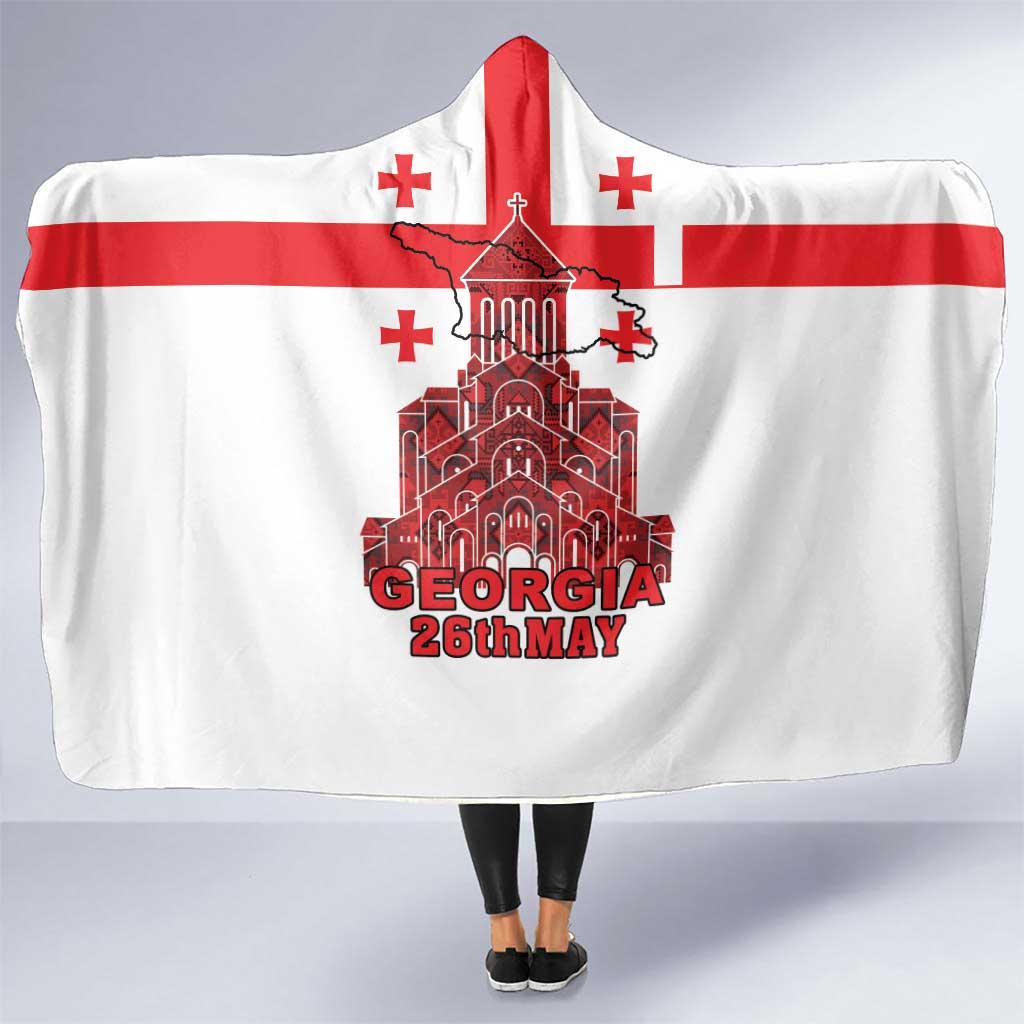 Georgia Independence Day Hooded Blanket Sameba Dzala Ertobashia
