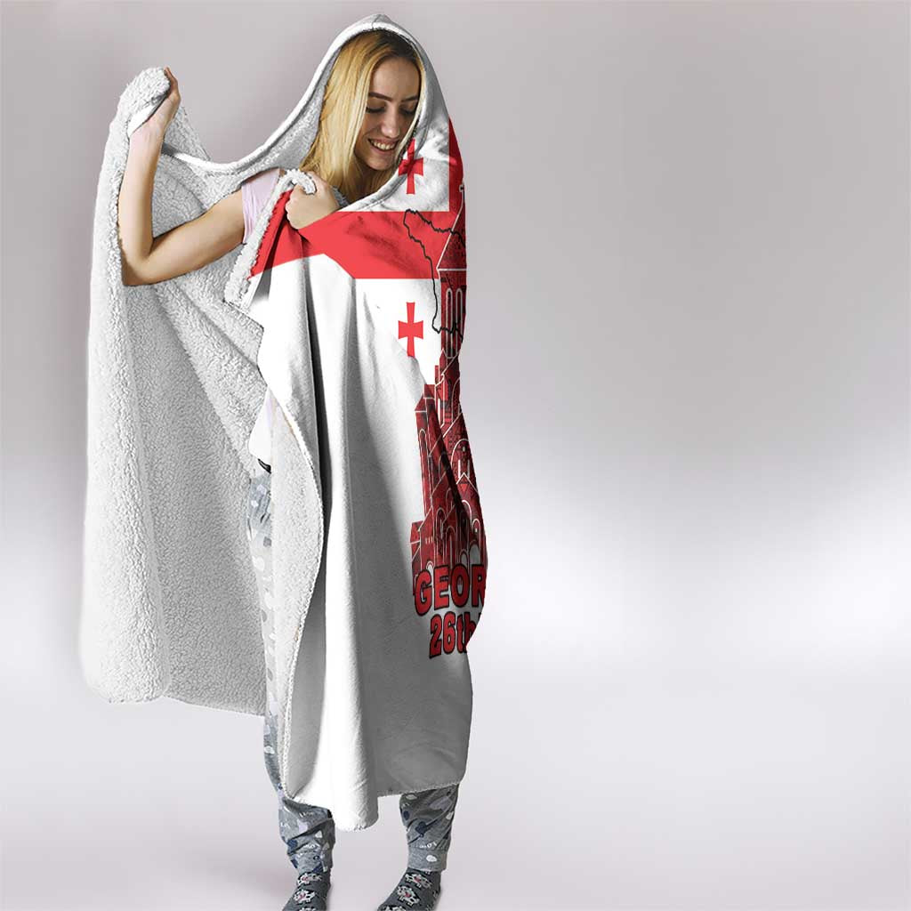 Georgia Independence Day Hooded Blanket Sameba Dzala Ertobashia