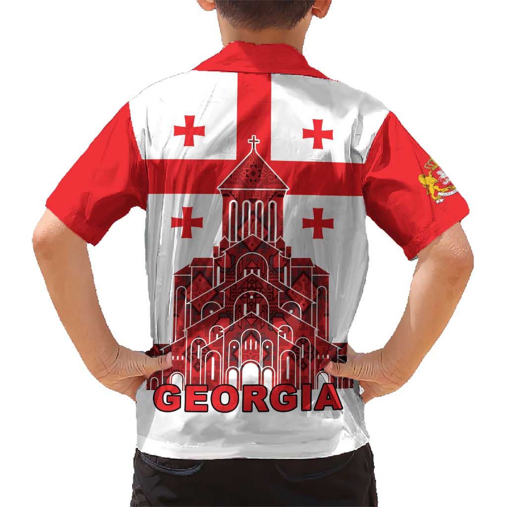Georgia Independence Day Kid Hawaiian Shirt Sameba Dzala Ertobashia