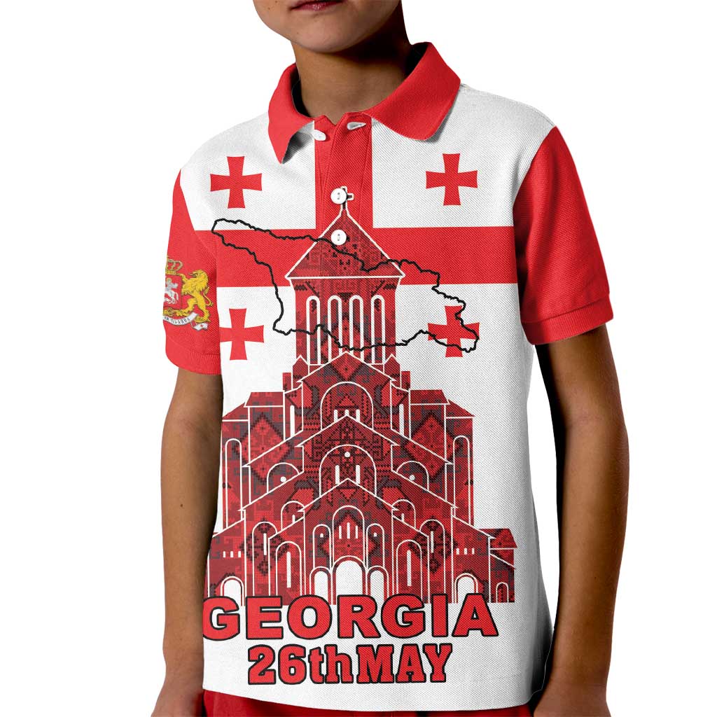 Georgia Independence Day Kid Polo Shirt Sameba Dzala Ertobashia