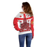 Georgia Independence Day Off Shoulder Sweater Sameba Dzala Ertobashia