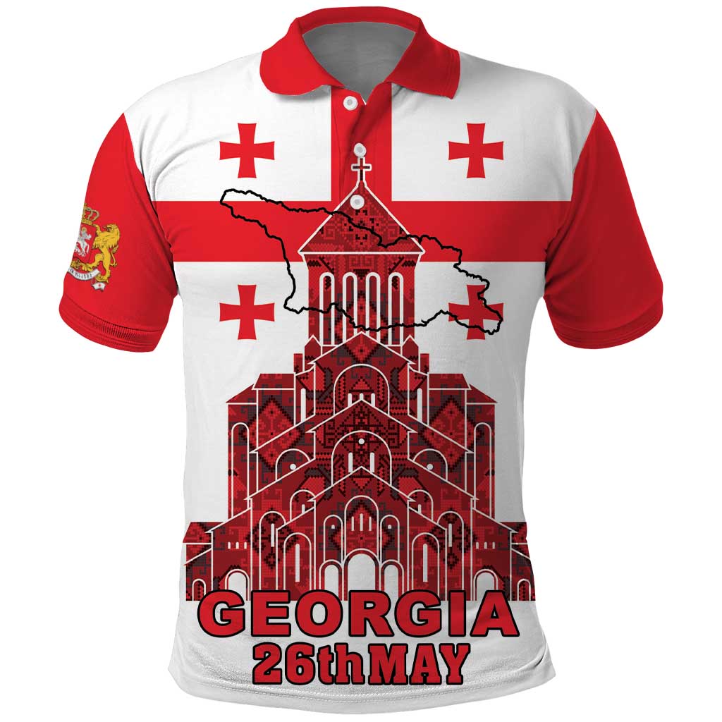 Georgia Independence Day Polo Shirt Sameba Dzala Ertobashia