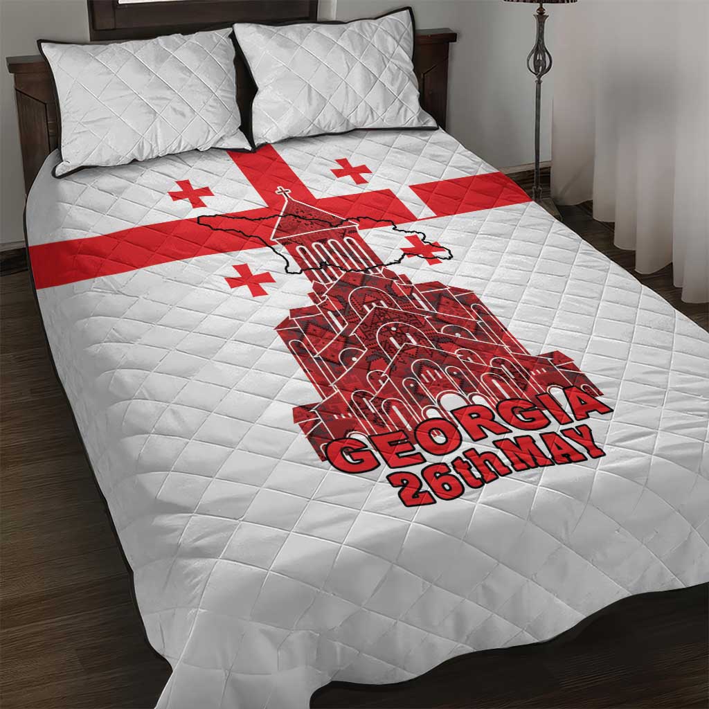 Georgia Independence Day Quilt Bed Set Sameba Dzala Ertobashia