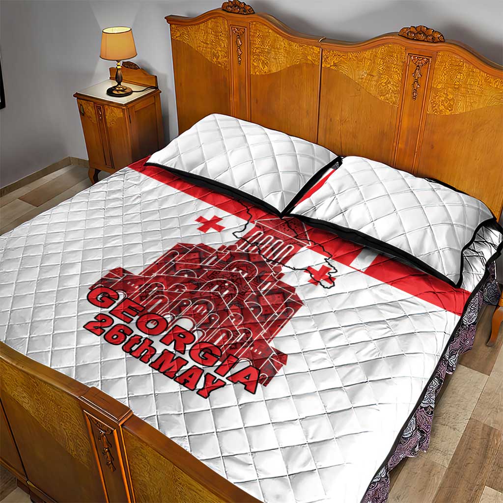 Georgia Independence Day Quilt Bed Set Sameba Dzala Ertobashia