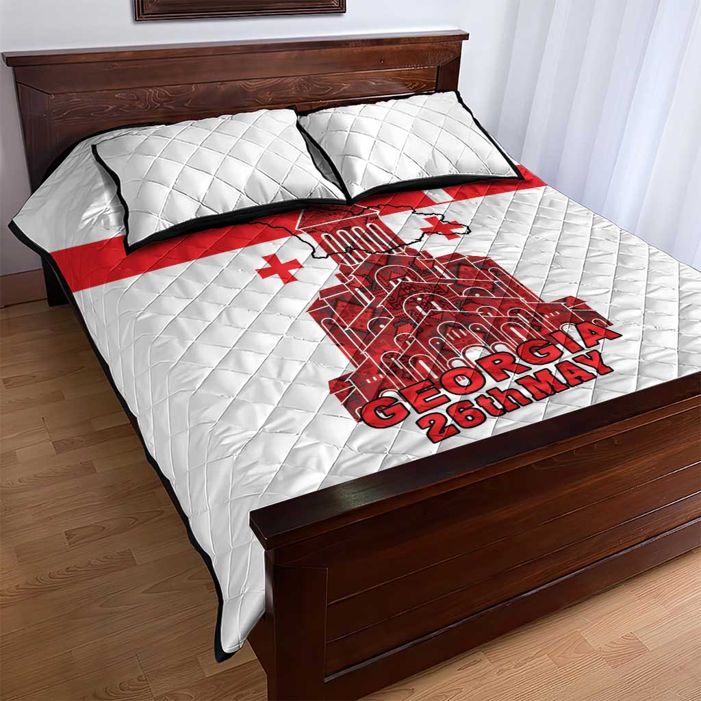 Georgia Independence Day Quilt Bed Set Sameba Dzala Ertobashia