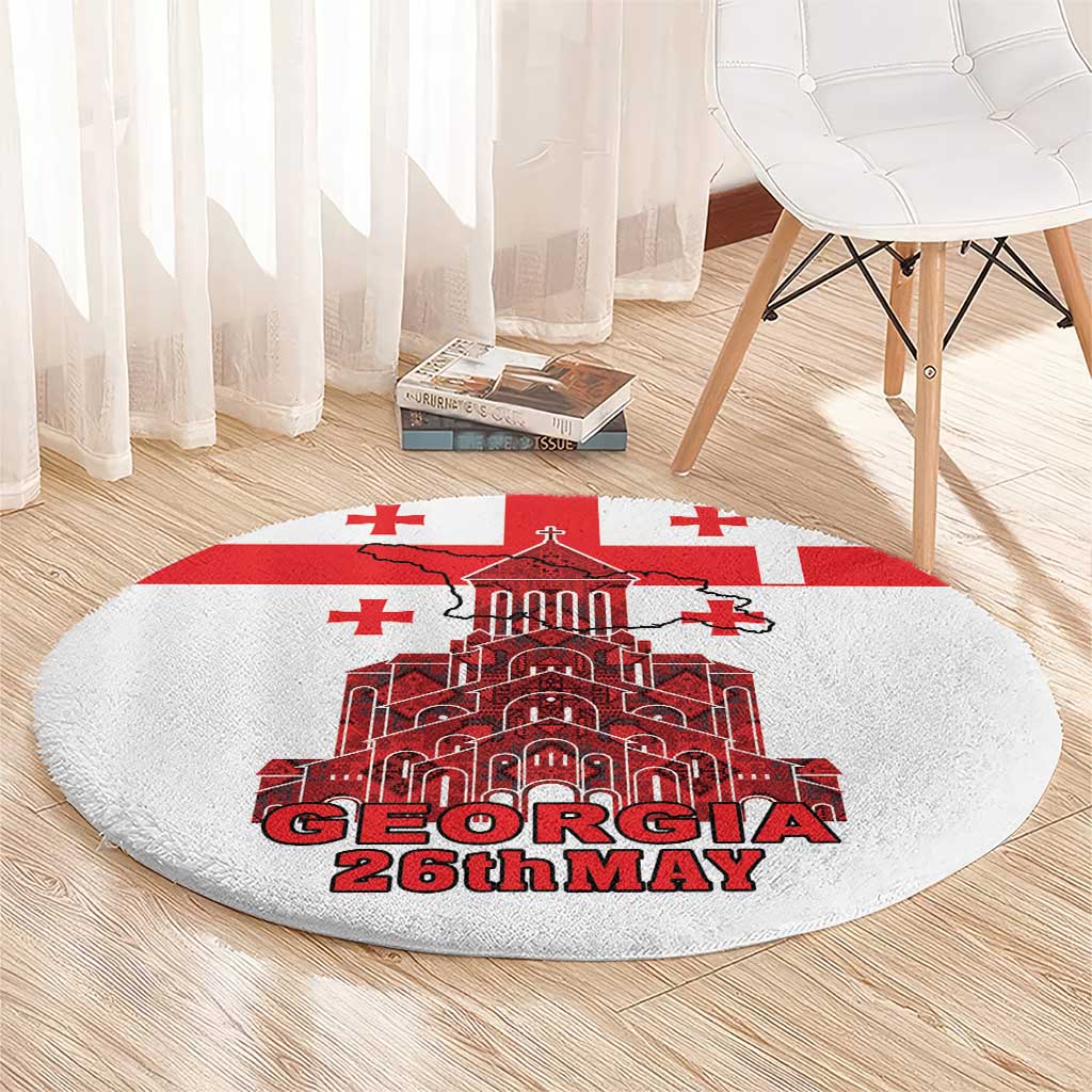 Georgia Independence Day Round Carpet Sameba Dzala Ertobashia