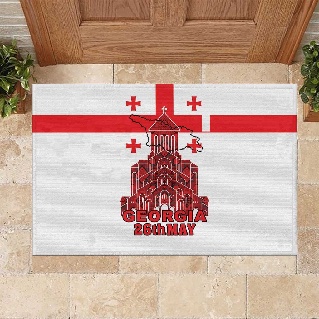 Georgia Independence Day Rubber Doormat Sameba Dzala Ertobashia