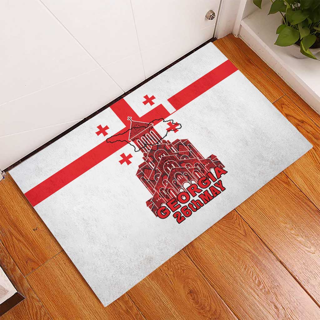 Georgia Independence Day Rubber Doormat Sameba Dzala Ertobashia