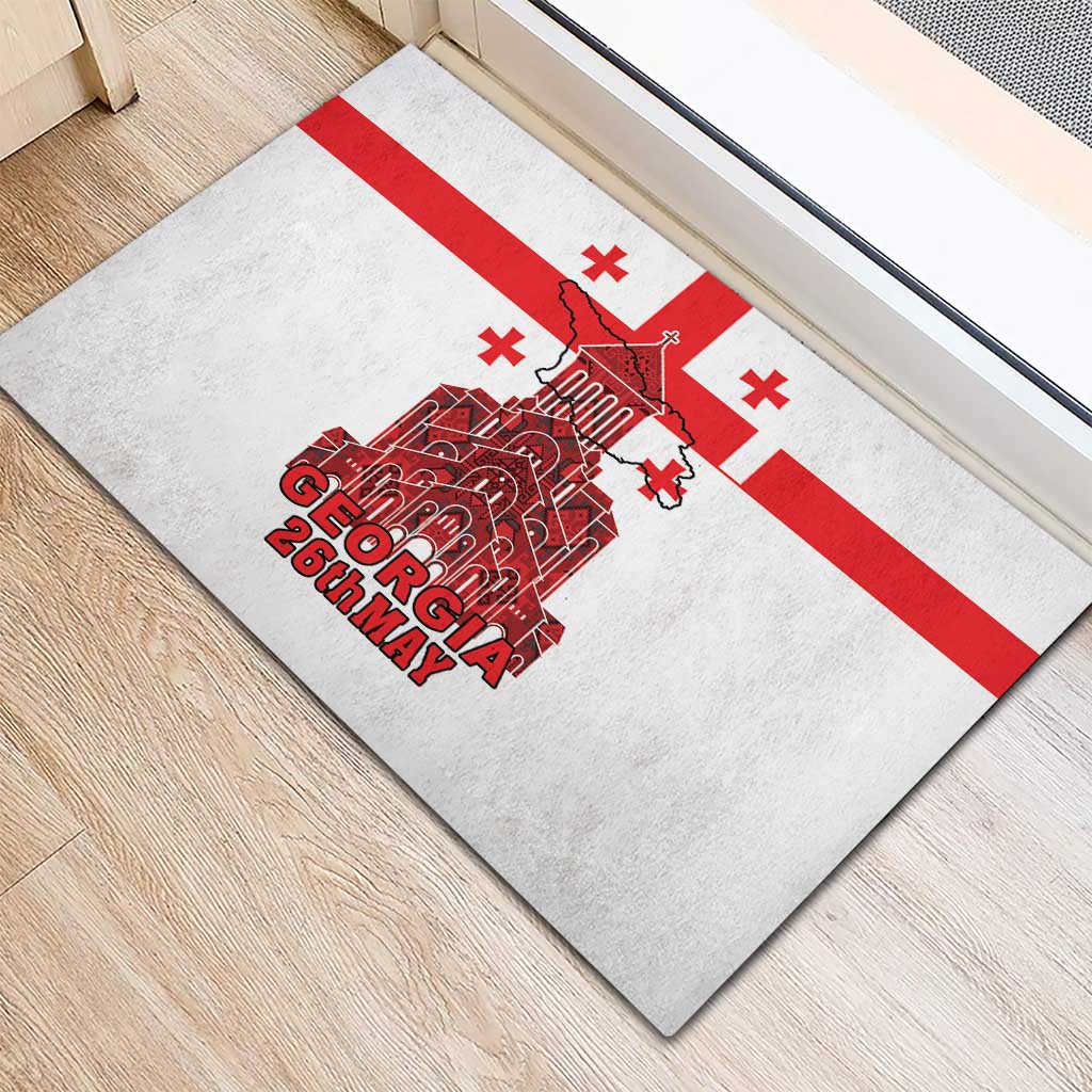 Georgia Independence Day Rubber Doormat Sameba Dzala Ertobashia