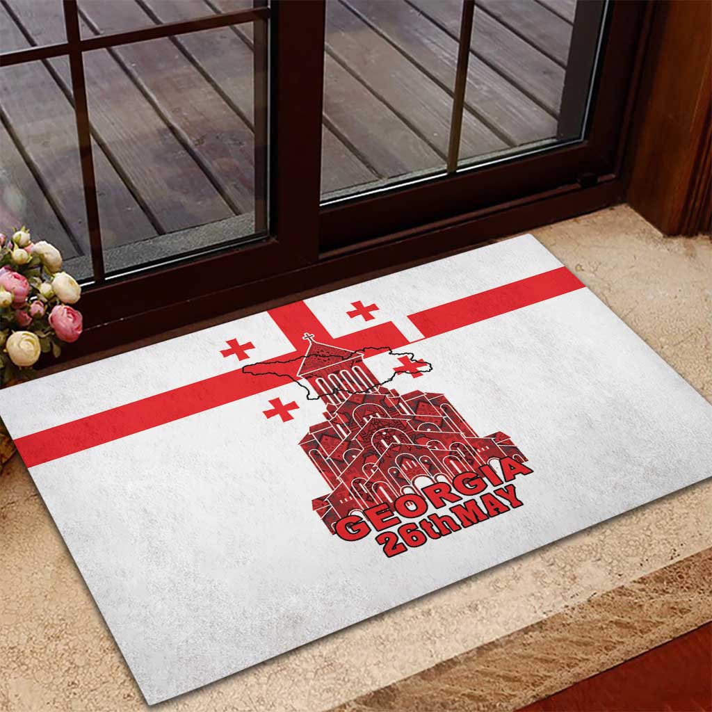 Georgia Independence Day Rubber Doormat Sameba Dzala Ertobashia