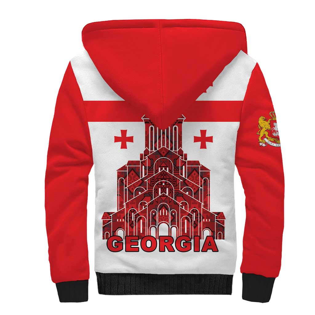 Georgia Independence Day Sherpa Hoodie Sameba Dzala Ertobashia