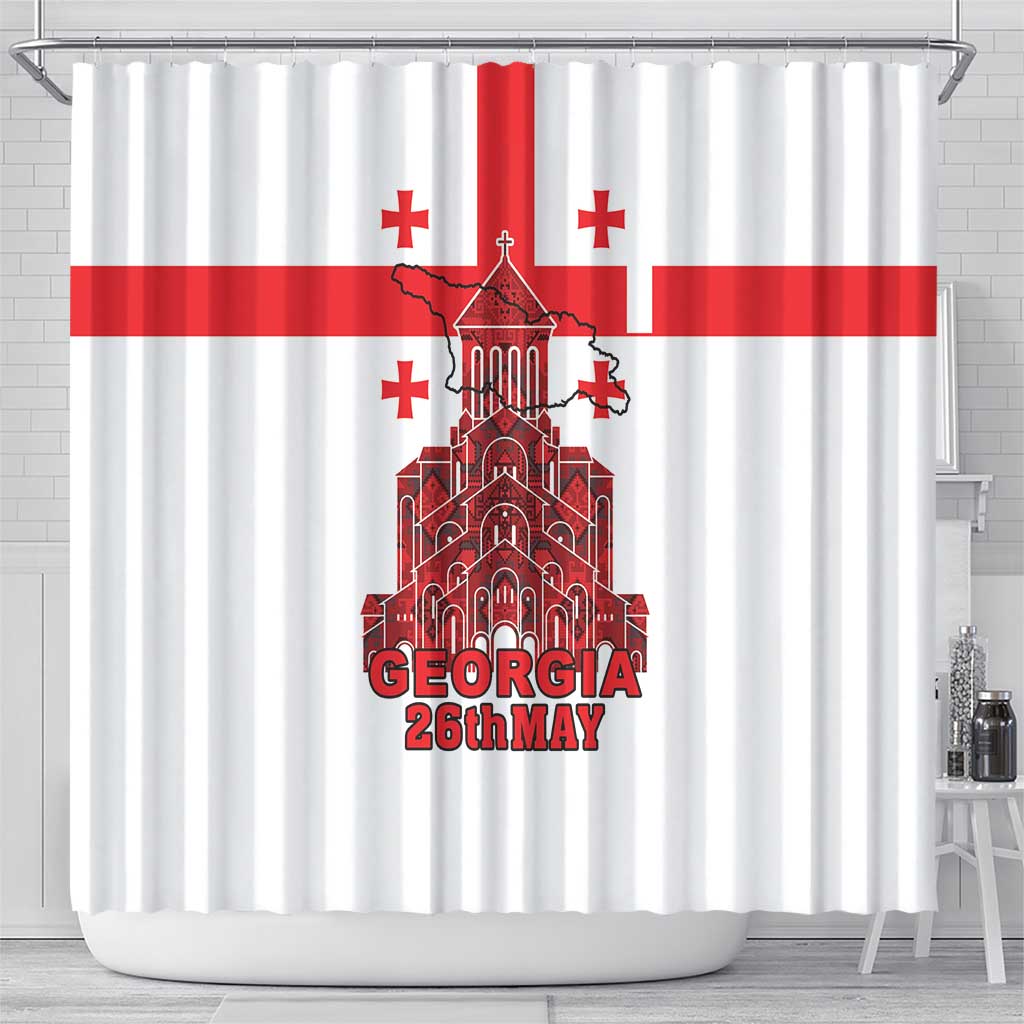 Georgia Independence Day Shower Curtain Sameba Dzala Ertobashia