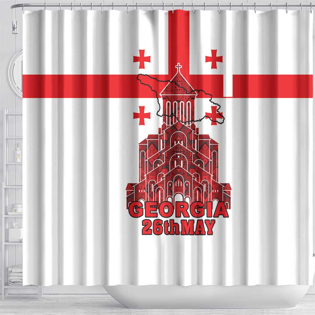 Georgia Independence Day Shower Curtain Sameba Dzala Ertobashia