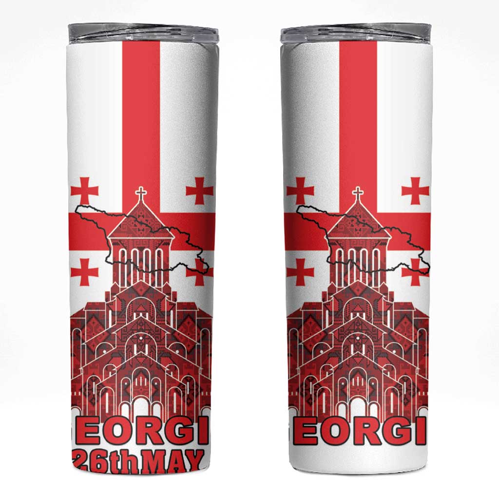 Georgia Independence Day Skinny Tumbler Sameba Dzala Ertobashia