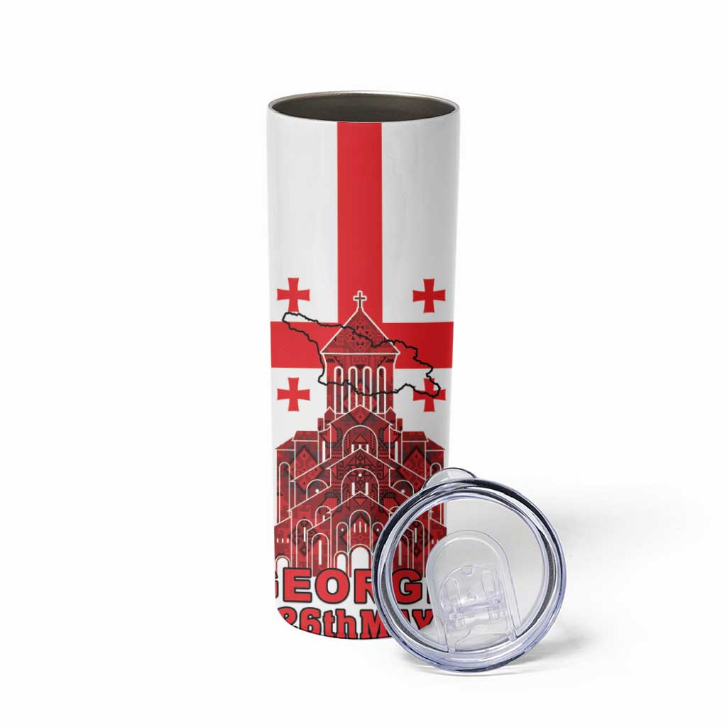 Georgia Independence Day Skinny Tumbler Sameba Dzala Ertobashia