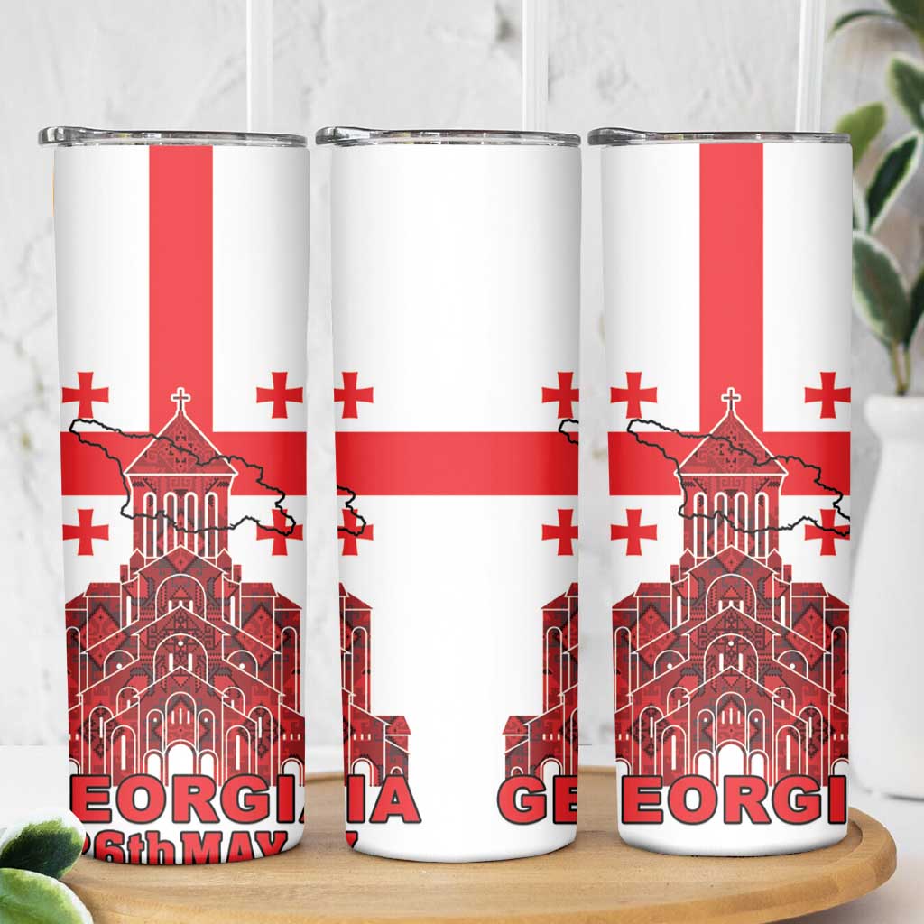 Georgia Independence Day Skinny Tumbler Sameba Dzala Ertobashia