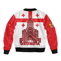 Georgia Independence Day Sleeve Zip Bomber Jacket Sameba Dzala Ertobashia