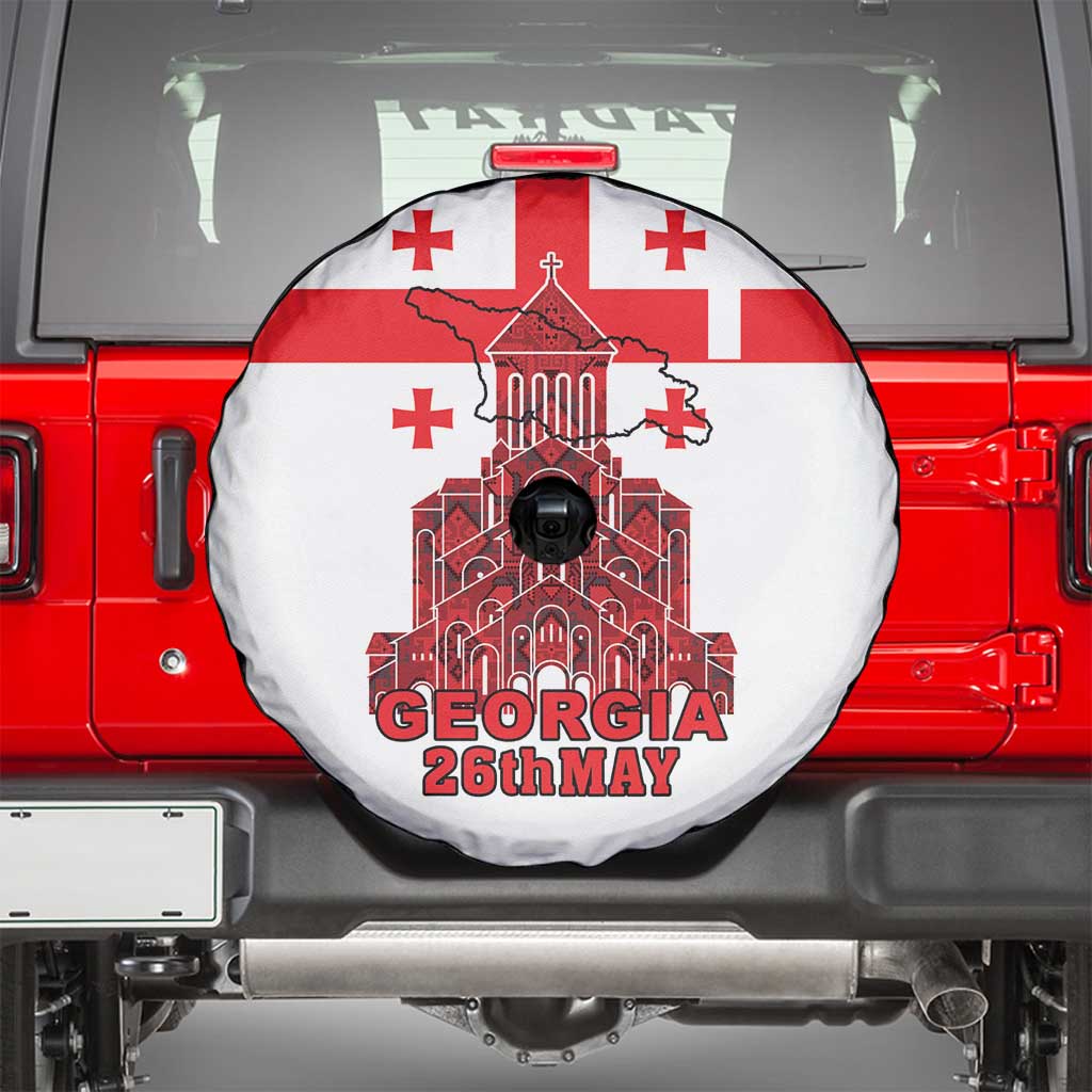 Georgia Independence Day Spare Tire Cover Sameba Dzala Ertobashia