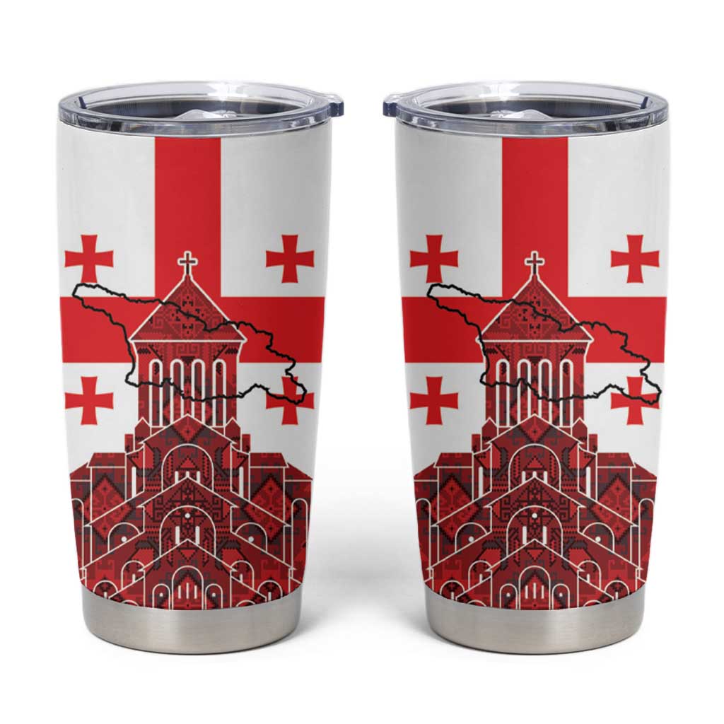 Georgia Independence Day Tumbler Cup Sameba Dzala Ertobashia