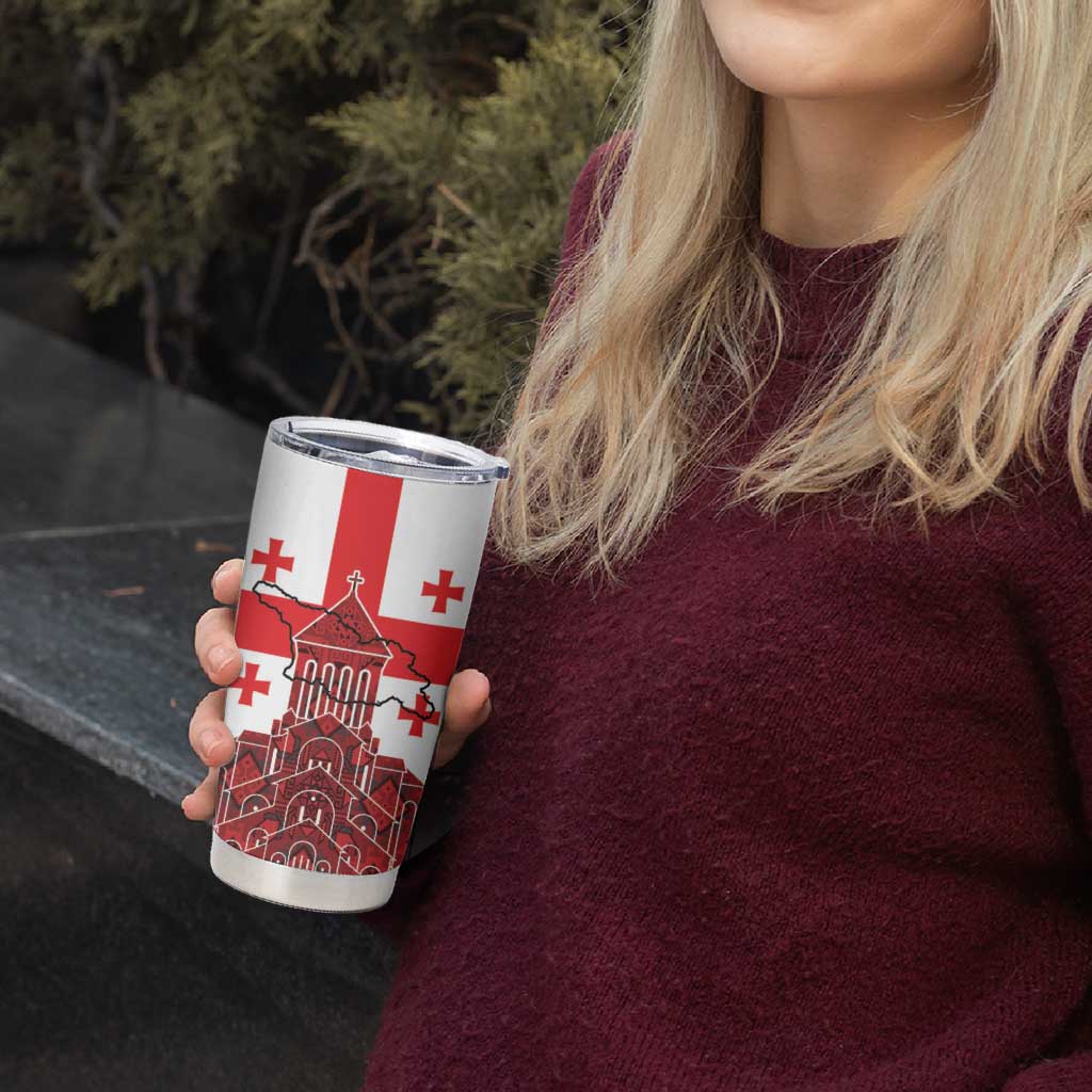 Georgia Independence Day Tumbler Cup Sameba Dzala Ertobashia