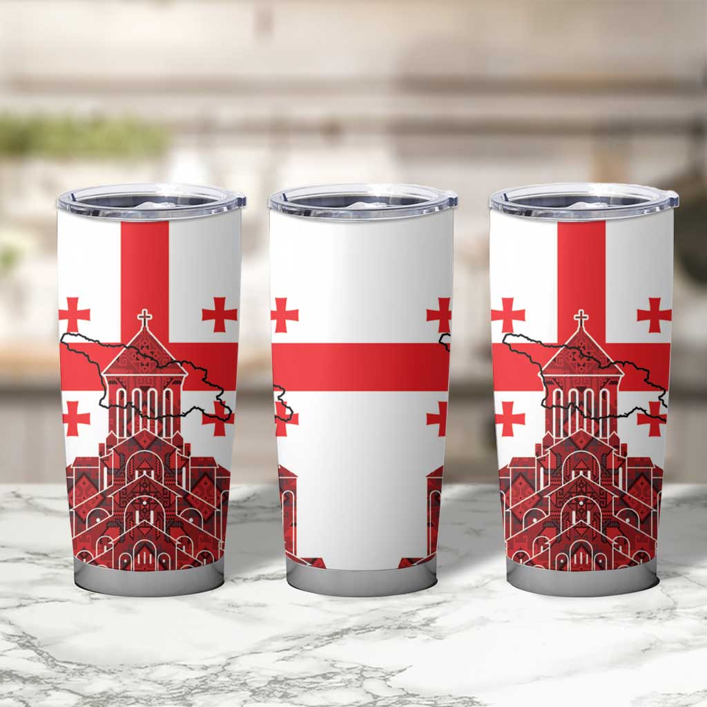 Georgia Independence Day Tumbler Cup Sameba Dzala Ertobashia