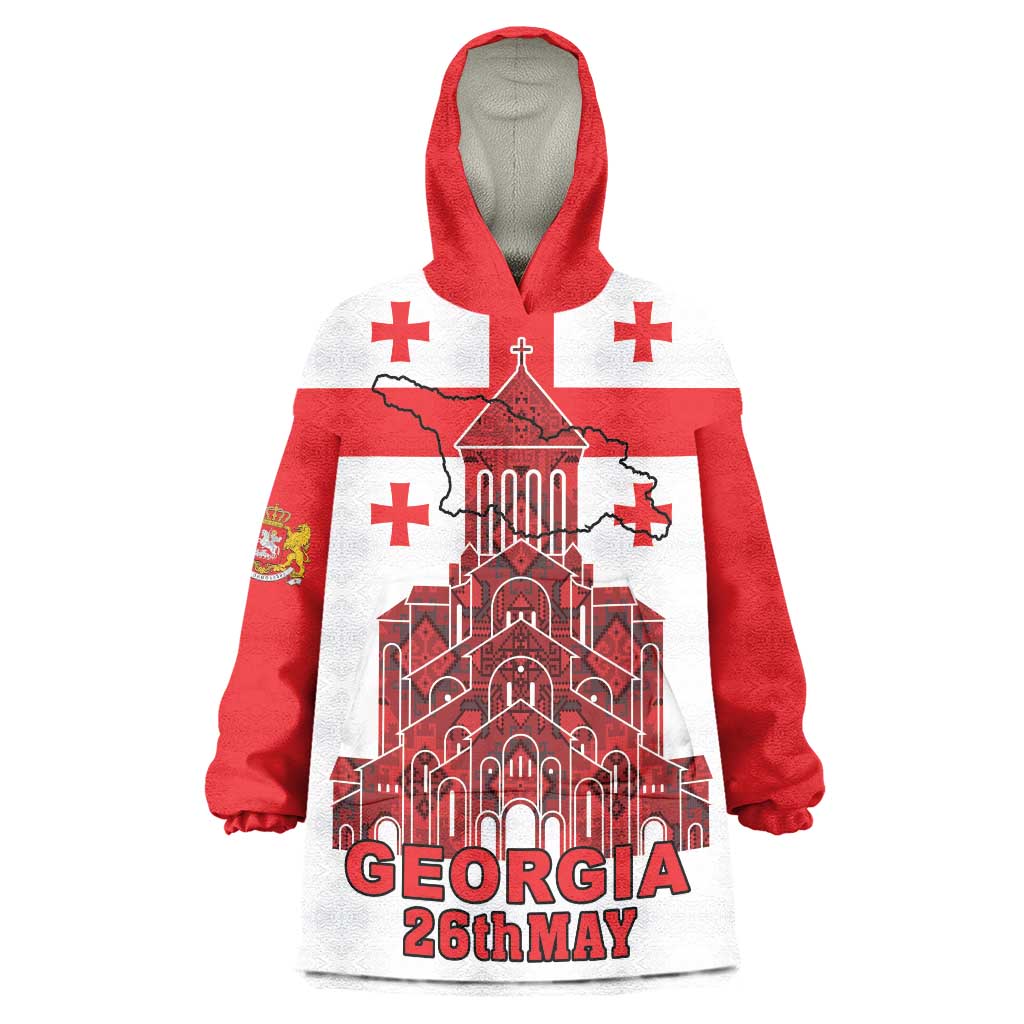 Georgia Independence Day Wearable Blanket Hoodie Sameba Dzala Ertobashia