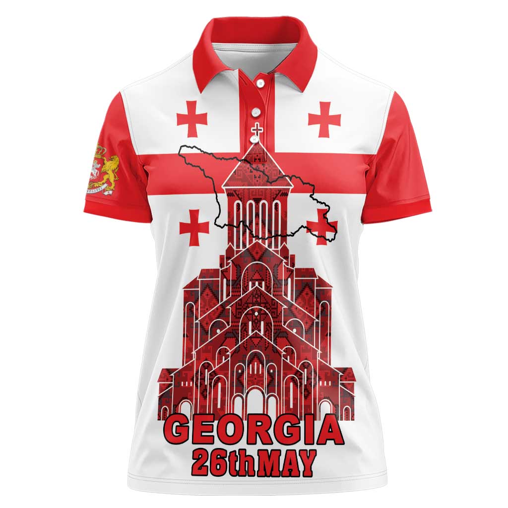 Georgia Independence Day Women Polo Shirt Sameba Dzala Ertobashia
