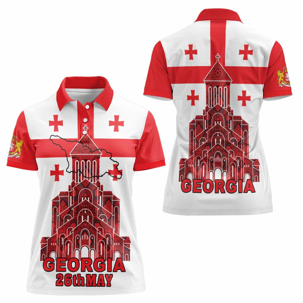 Georgia Independence Day Women Polo Shirt Sameba Dzala Ertobashia