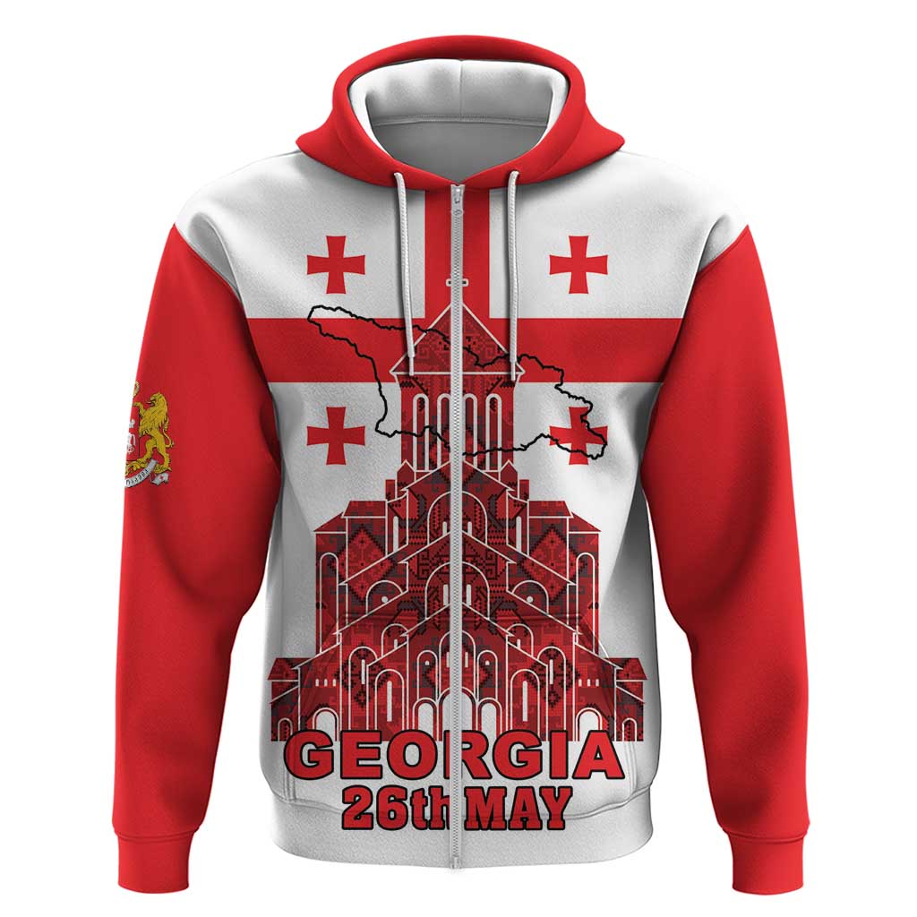 Georgia Independence Day Zip Hoodie Sameba Dzala Ertobashia