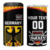 Custom Germany Hockey 4 in 1 Can Cooler Tumbler Trager der Adler Flag Style