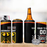 Custom Germany Hockey 4 in 1 Can Cooler Tumbler Trager der Adler Flag Style