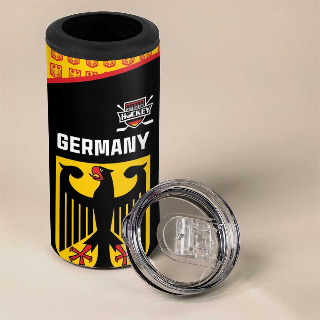 Custom Germany Hockey 4 in 1 Can Cooler Tumbler Trager der Adler Flag Style