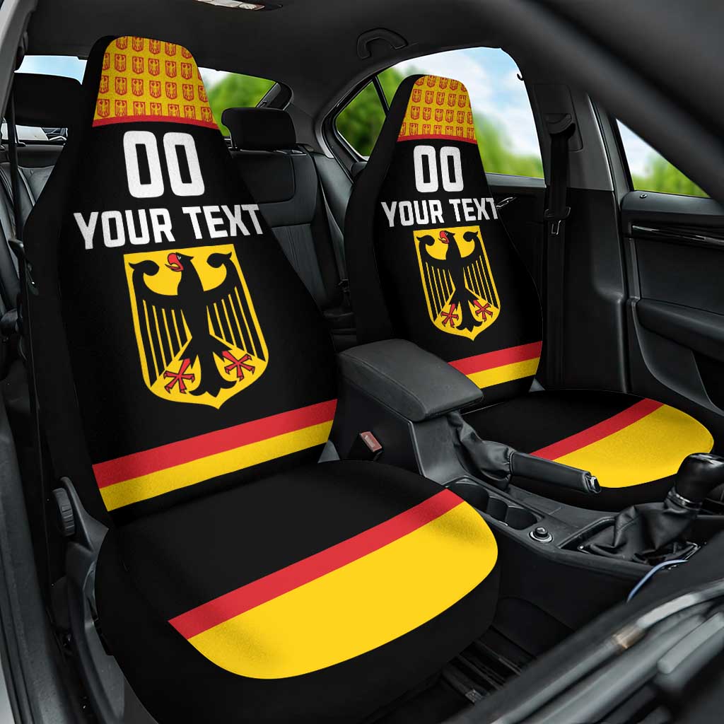 Custom Germany Hockey Car Seat Cover Trager der Adler Flag Style