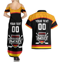 Custom Germany Hockey Couples Matching Summer Maxi Dress and Hawaiian Shirt Trager der Adler Flag Style